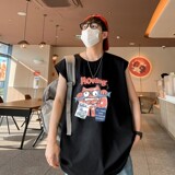 TW7156P28重磅250克直播品质多巴胺色系无袖背心无袖T男士篮球t恤，男装T恤，星座510A-5