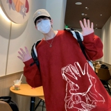 YJ7472P45直播品质男士麂皮绒卫衣圆领男上装侧开叉下摆卫秋冬卫，男装卫衣，星座510A-5