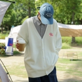 MK5571P78开衫男针织衫秋冬加厚白色V领毛衣宽松日系慵懒复古休闲，男装针织衫/毛衣，星座510A-5