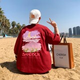 T7136P28夏季男士t恤宽松潮牌港风半袖打底衫短袖t恤，男装T恤，星座510A-5