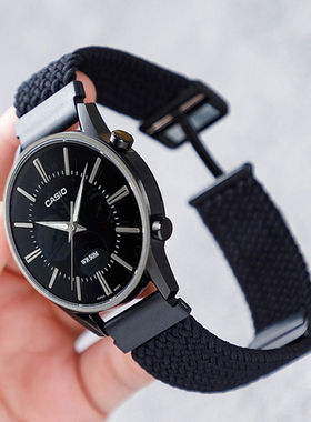 手表带男款编织尼龙磁吸扣表链配件代用天梭DW华为卡西欧美度天王