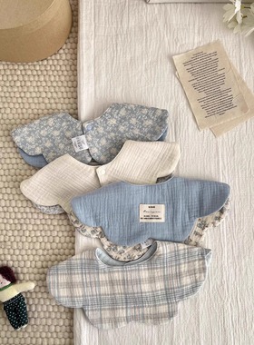 iikobaby 定制名字ins纯棉婴儿口水巾6层纱口水巾围嘴印花a类宝宝