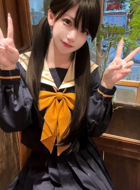 【乾园寺高】桔梗原创正版姜黄一本收腰水手服校供长袖jk制服套装