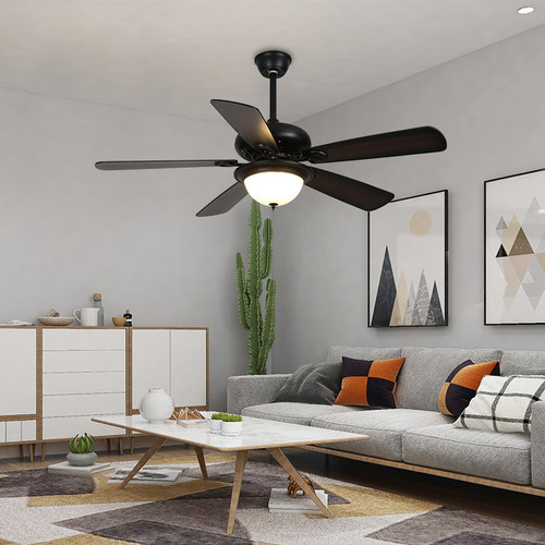 宸居美式复古木叶餐厅风扇灯