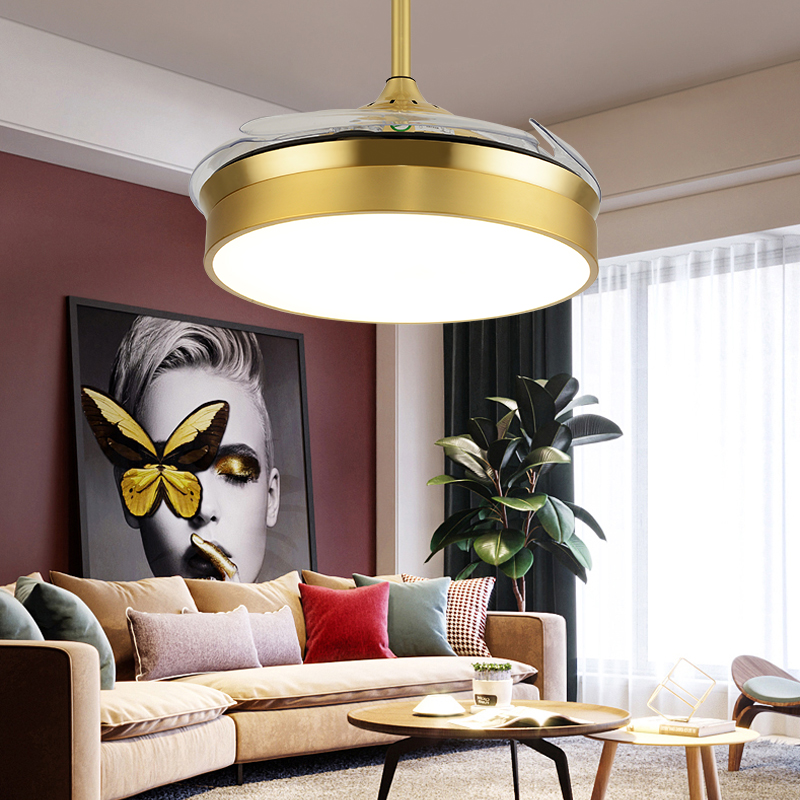 宸居全铜简约隐形风扇灯餐厅吊扇