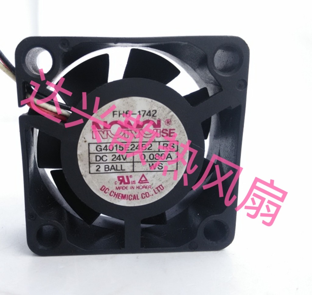 南韩NONO G4015E24B2 RS 24V 0.080A 4015 4CM 3线 散热风扇