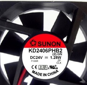 建准 KD2406PHB2（2） 24V 1.28W 60*60*15MM 6015 6CM变频器风扇