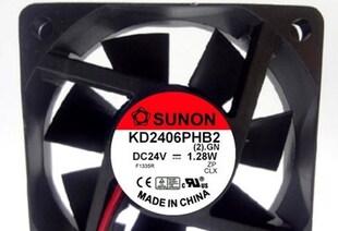 建准 KD2406PHB2(2) 24V 1.28W 60*60*15MM 6015 6CM变频器风扇
