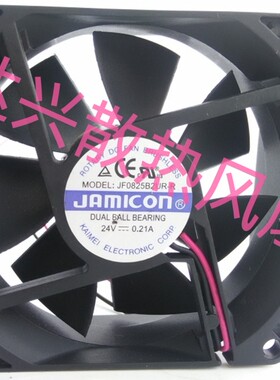 全新 JAMICON JF0825B2UR-R 24V 0.21A 8CM 8025 2线 变频器