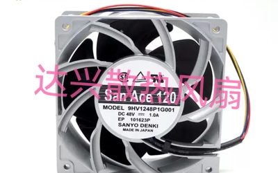 三洋SANYO 9HV1248P1H003/G001/G020 48V 12CM 12038散热风扇