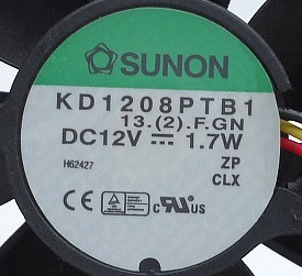 KD1208PTB1 KD1208PTB3 DC12VSUNON建准 80*80*25 双滚珠风扇