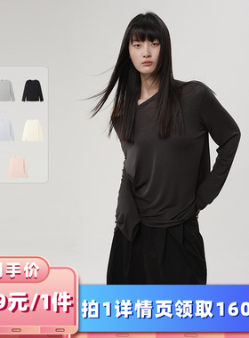 【所有女生的衣橱直播间】绒汀【软乎乎云朵】宽松明线长袖T恤衫