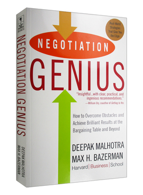哈佛经典谈判术 豆瓣阅读 英文原版 Negotiation Genius Deepak Malhotra & Max Bazerman