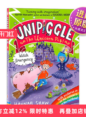 独角猪 失踪的魔法书 英文原版Usborne Unipiggle: Witch Emergency尤斯伯恩儿童全彩幽默搞笑章节桥梁书 英文版 进口英语原版书籍