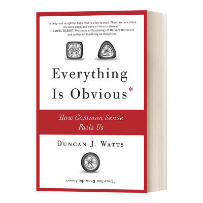 英文原版 Everything Is Obvious How Common Sense Fails Us 一切都是显而易见的 常识如何辜负我们 Duncan J.Watts进口英语书籍