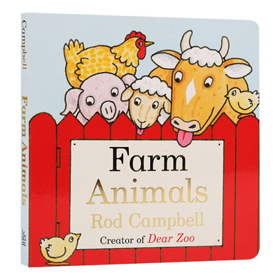 农场动物 Farm Animals 英文原版绘本 儿童英语启蒙纸板书 英文版进口原版书籍 Rod Campbell