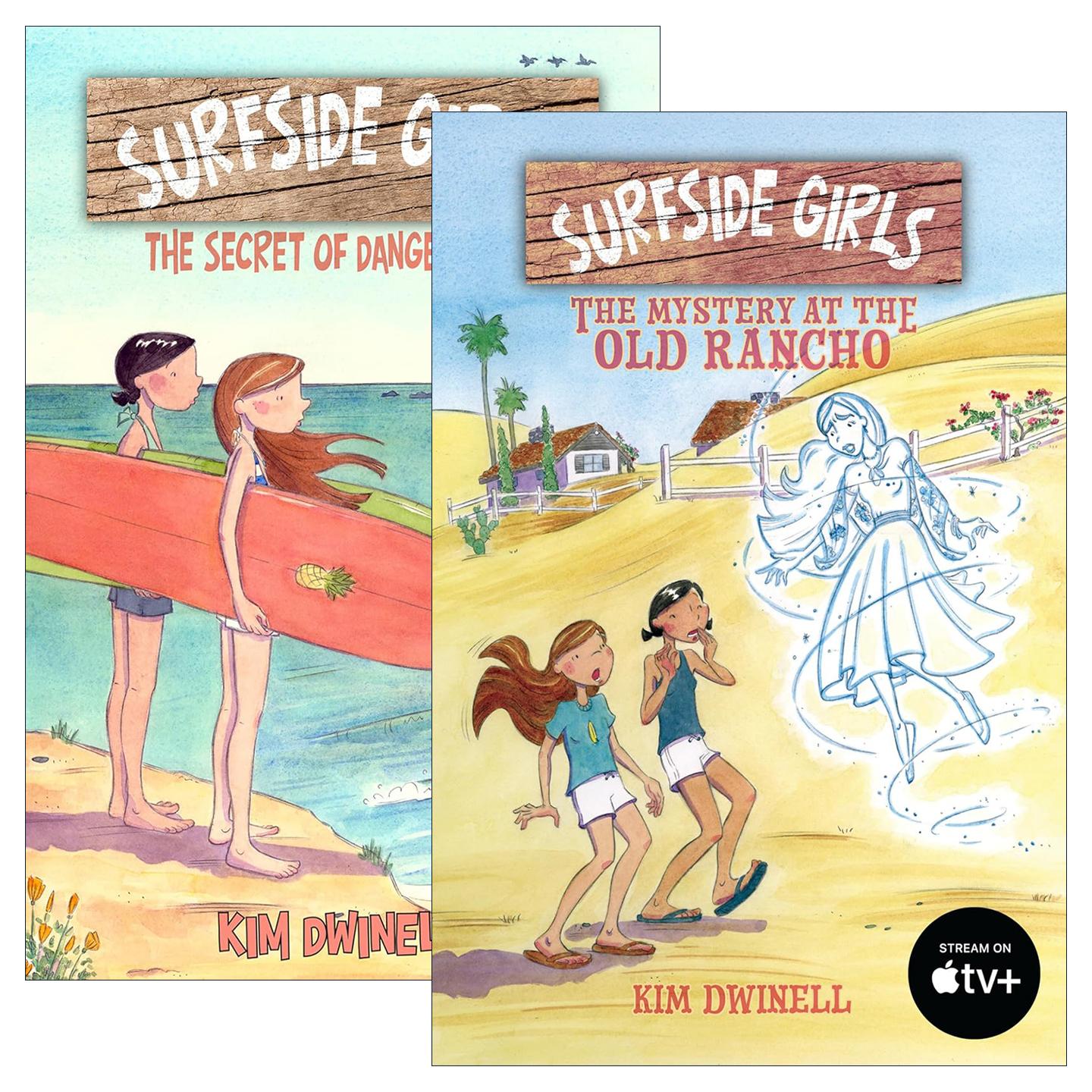 英文原版 Surfside Girls 冲浪女孩系列1-2册 儿童推理冒险漫画 Kim Dwinell 英文版 进口英语原版书籍