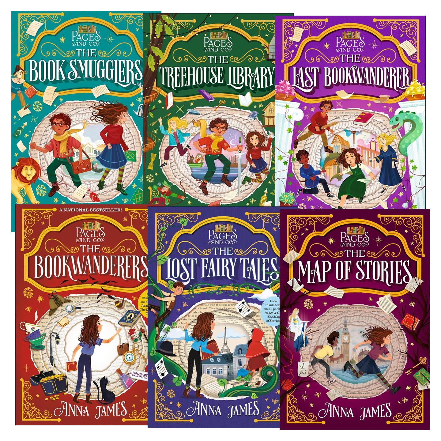 英文原版 Pages & Co. 穿梭童话故事集系列1-6册 儿童奇幻小说 美国国家畅销书作家Anna James 英文版 进口英语原版书籍