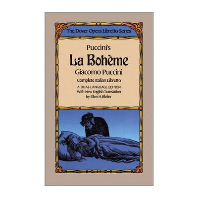 英文原版 Puccini's La Boheme the Dover Opera Libretto Series 普契尼的波希米亚人 经典歌剧 英文版 进口英语原版书籍