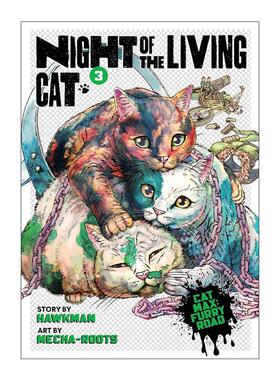 英文原版 Night of Living Cat 3 活猫之夜3 科幻恐怖漫画 Hawkman 英文版 进口英语原版书籍