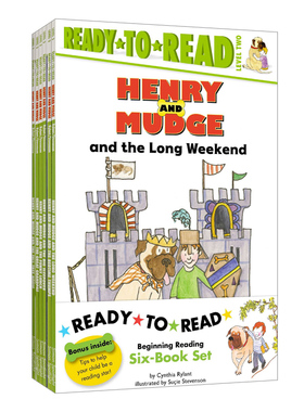 英文原版 Henry and Mudge Ready-to-Read Value Pack 2 亨利和玛吉6册套装 汪培珽第二阶段 准备阅读系列 英文版 进口英语原版书