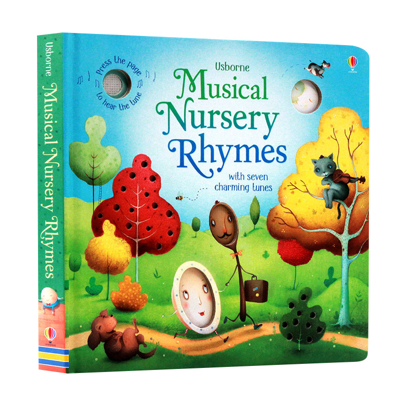 Musical Nursery Rhymes Usborne 英文原版 童谣伴奏奇妙触摸发声书  尤斯伯恩儿童英语启蒙绘本 含7首经典欧美童谣 英文版