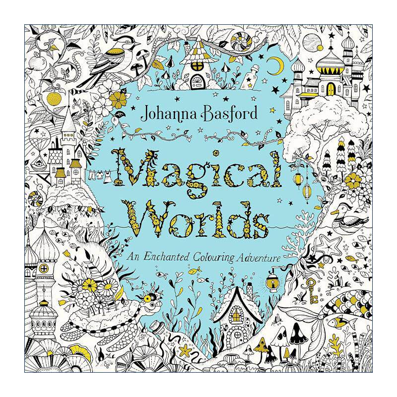 英文原版 Magical Worlds 魔法世界 乔安娜·贝思福 秘密花园作者新涂色书 英文版 进口英语原版书籍