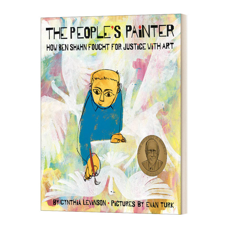 英文原版 The People's Painter 本·沙恩如何用艺术为正义而战 儿童精装绘本 Evan Turk插画 英文版 进口英语原版书籍