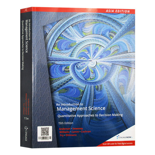 管理科学入门 定量分析法 第15版 An Introduction to Management Science 英文原版 英文版进口原版英语书籍 - 封面