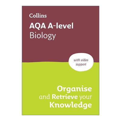英文原版 Collins AQA A-Level Biology Organise and Retrieve Your Knowledge 柯林斯英国高中生物复习指南 知识点总结+练习题