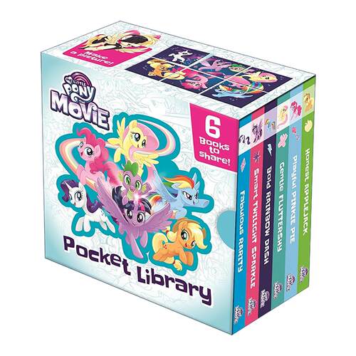 英文原版 My Little Pony Movie Pocket Library 小马宝莉口袋图书馆 6册儿童绘本纸板书套装 精装 英文版 进口英语原版书籍