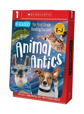 英文原版 Grade 1 E-J Reader Box Set - Animal Antics 学乐早教系列 滑稽动物 16册盒装 英文版 进口英语原版书籍