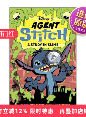 英文原版 Agent Stitch 01 A Study in Slime 探员史迪奇系列1 迪士尼儿童推理小说 星际宝贝史迪仔 精装 英文版进口英语原版书籍
