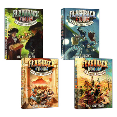 英文原版 Flashback Four 闪回四部曲1-4册 Dan Gutman 青少年课外阅读章节搞笑历史小说 英文版 进口英语原版书籍