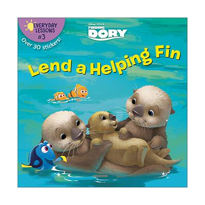 英文原版 Everyday Lessons #3 Lend a Helping Fin Disney Pixar Finding Dory 每日一课系列3 伸出援手 海底总动员2 多莉去哪儿