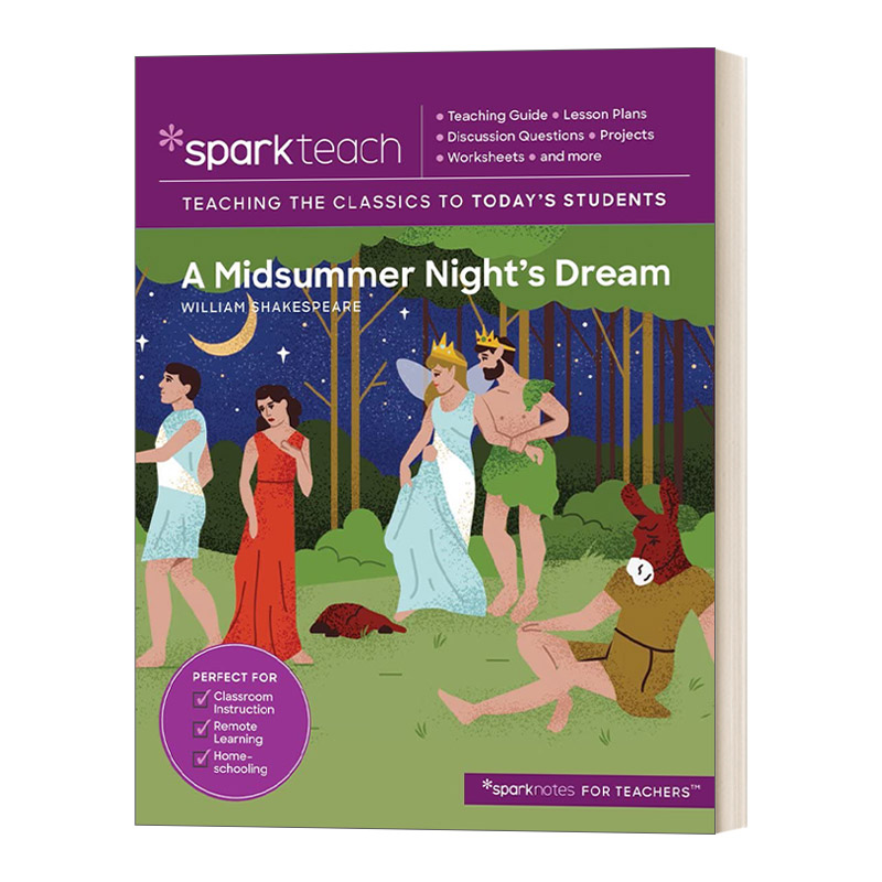 英文原版 SparkTeach A Midsummer Night's Dream Sparkteach系列 仲夏夜之梦 英文版 进口英语原版书籍