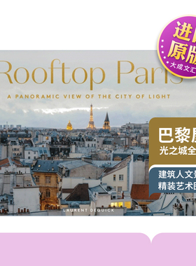 英文原版 Rooftop Paris 巴黎屋顶 光之城全景摄影 法国摄影师laurent Dequick 建筑人文景观 精装艺术图册 进口英语原版书籍