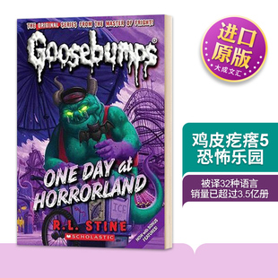 英文原版 Classic Goosebumps #05 One Day at Horrorland 鸡皮疙瘩5 恐怖乐园 英文版儿童图书