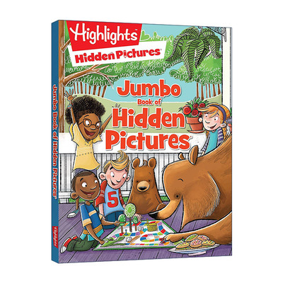 英文原版 Jumbo Book of Hidden Pictures Highlights Jumbo Books & Pads 隐藏图片巨型书 词汇学习 谜题 亮点儿童益智游戏活动书