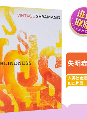 英文原版 Blindness 失明症漫记 同名电影原著 文学小说 萨拉马戈 英文版 进口英语原版书籍