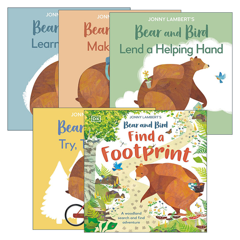 英文原版绘本 Jonny Lambert's Bear and Bird 约翰尼·兰伯特的熊与鸟系列5册 英文版 进口英语原版书籍