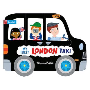 我 Whizzy London 英文原版 一辆伦敦出租车 进口英语原版 英文版 Wheels 书籍 First 儿童启蒙认知亲子互动异形纸板书 Taxi