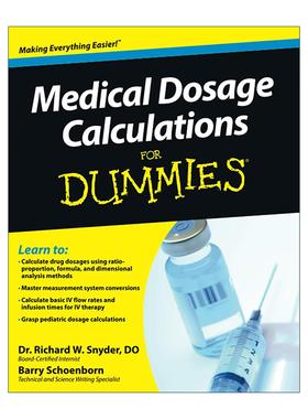 英文原版 Medical Dosage Calculations for Dummies 医药剂量计算达人迷 英文版 进口英语原版书籍