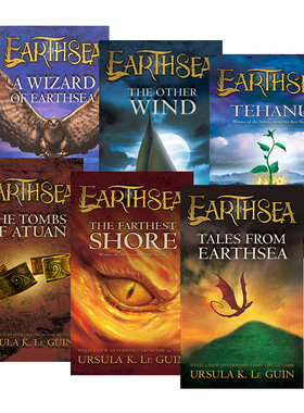 英文原版小说 Earthsea Cycle 地海传奇1-6册 厄休拉勒古恩 地海奇风/地海彼岸/地海古墓 英文版 进口英语原版书籍