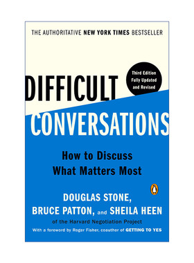 英文原版 Difficult Conversations 高难度谈话 第三版 Douglas Stone 英文版 进口英语原版书籍