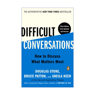 高难度谈话 第三版 进口英语原版 Difficult 书籍 英文版 Conversations Stone 英文原版 Douglas