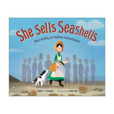 英文原版 She Sells Seashells 卖贝壳的小女孩 古生物学家玛丽·安宁传记 儿童精装科普绘本 英文版 进口英语原版书籍
