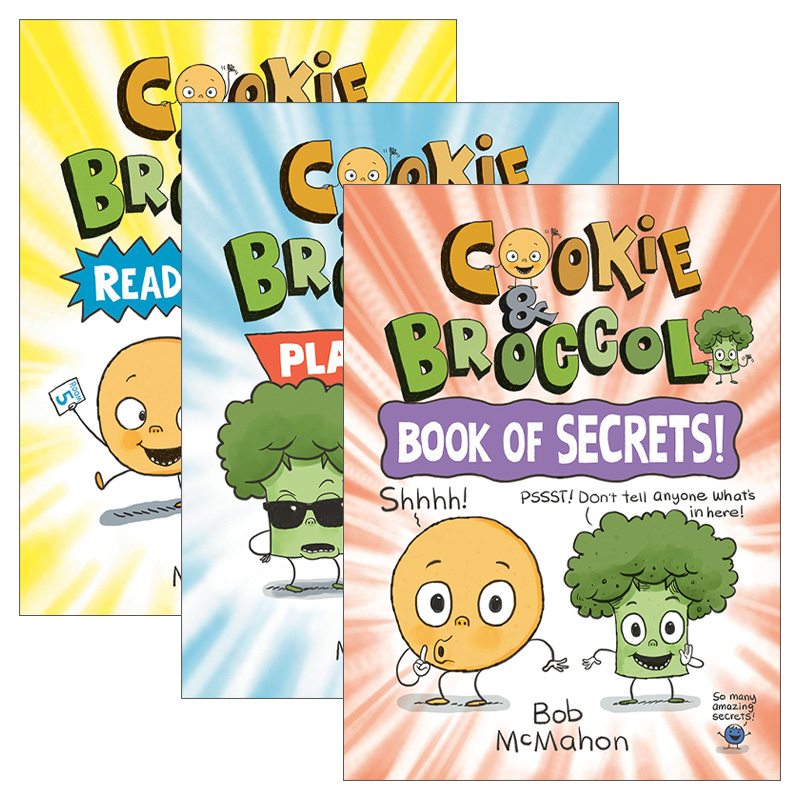 英文原版 Cookie & Broccoli 饼干和花椰菜系列3册 儿童校园友谊故事书 培养孩子社交能力 Bob McMahon 英文版 进口英语原版书籍