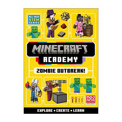 英文原版 Minecraft Academy Zombie Outbreak 我的世界学院 僵尸爆发 儿童STEM互动故事书 精装 英文版 进口英语原版书籍