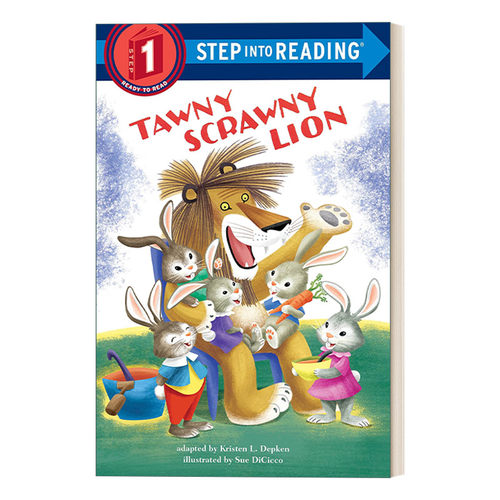 英文原版 Step into Reading 1 - Tawny Scrawny Lion 黄褐色的狮子 兰登经典分级读物1 英文版 进口英语原版书籍
